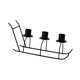 thumbnail image 1 of Candelabro de hierro, candelabro de 3 brazos con forma de trineo para fiestas en casa, para encimeras de cocina, hoteles, día de San Valentín Negro, 1 of 9