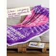 thumbnail image 4 of Godmother Gifts Sherpa Plush Blankets, Fairy God mom Proposal Gift for Women, Friends, Sister (50"x 60"), Fuzzy Soft Bed Flannel Blankets for Christmas, Mother''s Day- Purple Heart (Thick Version), 4 of 6