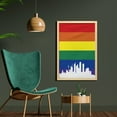 thumbnail image 2 of Pride Wall Art with Frame, City Building Silhouettes of Sydney on Rainbow Flag Partner Love Illustration, Printed Fabric Poster for Bathroom Living Room Dorms, 23" x 35", Multicolor, by Ambesonne, 2 of 2