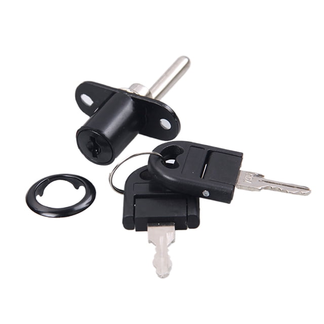tredstone Rotary Lock Cylinder For Filing Cabinets Wear-Resistant Zinc Alloy Filing Cabinet Lock Linkage Lock Black 19MM