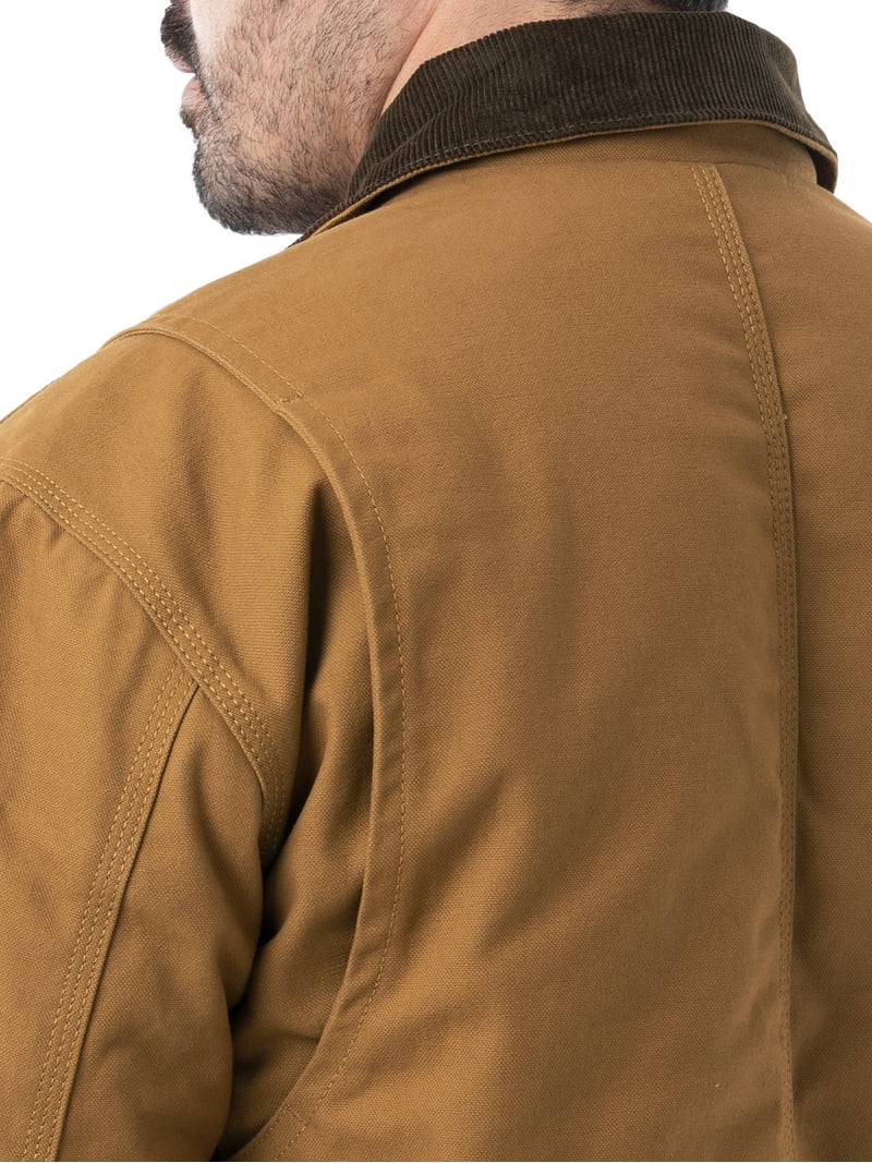 Wrangler Workwear Men's Insulated Duck Quilted Lined Full Zip Work