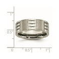 thumbnail image 6 of Titanium Satin and Polished 8mm Notched Band, 6 of 7