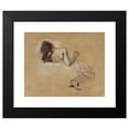 thumbnail image 2 of Eugène Delacroix 14x12 Black Modern Framed Museum Art Print Titled - Crouching Woman (1827), 2 of 5