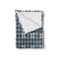 thumbnail image 2 of Traditional Soft Flannel Fleece Blanket, Europe Azulejo Portuguese Mosaic Tiles Folkloric Cultural Heritage Spanish, Cozy Plush for Indoor and Outdoor Use, 60" x 80", Dark Blue White, by Ambesonne, 2 of 5