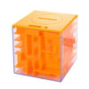 Money Maze Puzzle Bank, 3D Intellectual Magic Cube Maze Coin Cash Bills Storage Boxes, Challenging Toy Game Gag Birthday Christmas Gifts for Kids Teenagers and Adults (Orange)