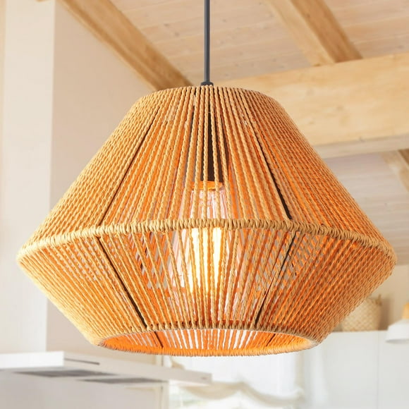 Rattan Lamp Shade Woven Lampshade Lamp for Teahouse Home