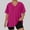 Gray-b, variant on Tsesme Plus Size T-Shirt for Women V-Neck Loose Pullover Short Sleeve Tee Fashion Side Split Summer Tops