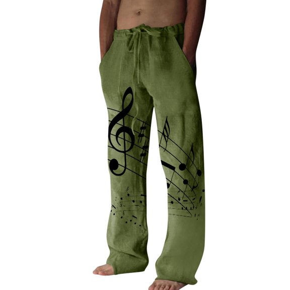 XINPING Men's Summer Casual Pants Trendy Golf Casual Pants Stretch Waist Beach Pant Lightweight Jogging, Workout Trousers