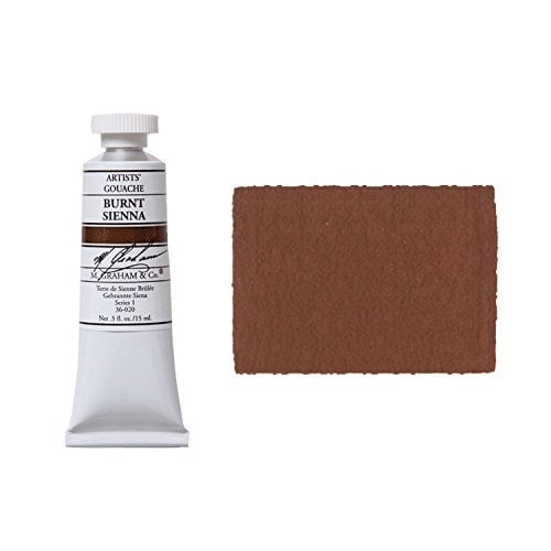 M. Graham 1/2-Ounce Tube Gouache Paint Burnt Sienna