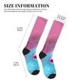 thumbnail image 2 of Compression Socks for Women and Men - Pink Shark Pool Fantasy Compression Socks Circulation for Workout, 2 of 8