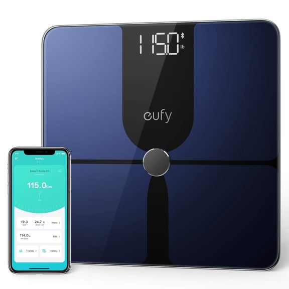 eufy by Anker, Smart Scale P1 con Bluetooth, báscula de grasa corporal, báscula de baño digital inal