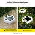 thumbnail image 3 of luces solares para jardín, luces solares para el suelo, luces solares para exteriores con forma de huella de pata, luces LED recargables para jardín, lámpara para caminos, iluminación para césped,, 3 of 7