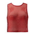 thumbnail image 1 of Ropa Playa Ocean Pacific para Mujer Top Tejido Corto Bies Contraste Cuello Redondo Rojo Talla M, 1 of 4