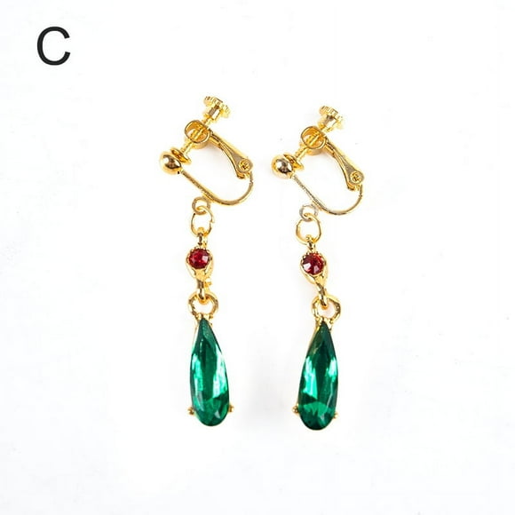 Studio Ghibli Howl's Moving Castle Earrings Cosplay Crystal Studs Jewelry Accessories for Women