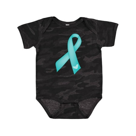 

Inktastic Teal Awareness Ribbon Gift Baby Girl Bodysuit