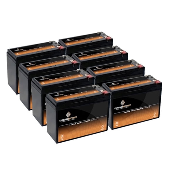 12V 10AH Sealed Lead Acid (SLA) Battery with T2 Terminals - 8PK