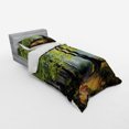 thumbnail image 3 of Ambesonne Colorful Bedding Set 4 Pcs, Fall Forest Landscape, Queen, Multicolor, 3 of 3