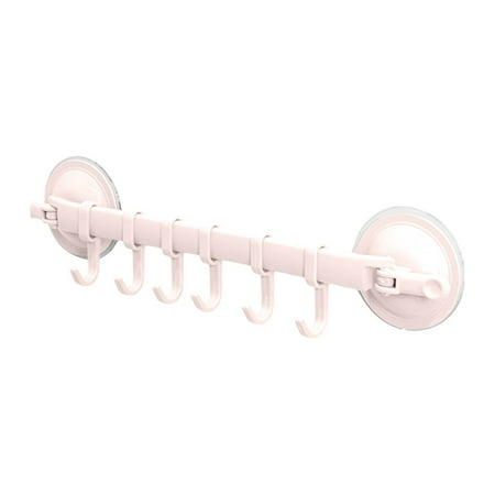

Hexang Recommend Hooks Bathroom & Kitchen Storage Hooks Plastic Household Bathroom Suction Cup 6 Hooks Tower Coat Hangers Rack Purple