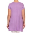 thumbnail image 4 of Women's Casual Plus Size Solid Color Blouse Tunic Top Shirt, 4 of 4