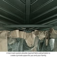 thumbnail image 4 of Outsunny 10' x 10' Metal Roof Hardtop Gazebo w/ Curtains & Netting, Brown, 4 of 9