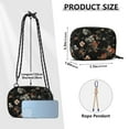 thumbnail image 4 of FORMRS Mini Crossbody Bag for Women Adjustable Rope Shoulder Casual Phone Purse, Black Flowers, 4 of 7
