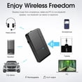 thumbnail image 4 of Receptor Bluetooth V5.0, mini adaptador de audio Bluetooth para coche/kit manos libres de 10 horas, adaptador de música inalámbrico portátil para sistema estéreo de coche/hogar. Rojo Verde portátil, 4 of 8