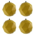 thumbnail image 5 of Vickerman 6" Yellow Shiny Geometric Ball Ornament, 4 per bag, 5 of 7