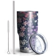 thumbnail image 2 of 30oz Pioneer Flower Tumblers Stainless Steel Tumbler with Lid and Straw,Vacuum Insulated Double Wall Travel Tumbler Cups Mug with Cleaning Brush for Coffee,Tea, 2 of 7