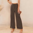 thumbnail image 4 of TRUBKH Corduroy Pants Women Wide Leg Sweat Pants Dressy Pants for Women Baggy Cargo Pants Cargo Pants Cargo Pants Baggy High Waisted Cargo Pants Coffee Xl, 4 of 6