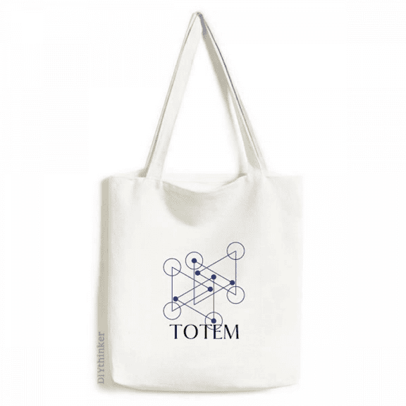 Line-point Geometric Triangular Tote Canvas Bag Shopping Satchel Casual Handbag
