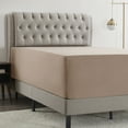 thumbnail image 2 of Empyrean Microfiber Fitted Sheet, Extra Deep 18"-21" Pocket, California King, Taupe Sand, 2 of 8