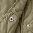 thumbnail image 6 of Olyvenn Women's Quilted Jacket Coat Crew Neck Button Down Lightweight Puffer Padded Winter Outwear with Pockets Army Green S, 6 of 6