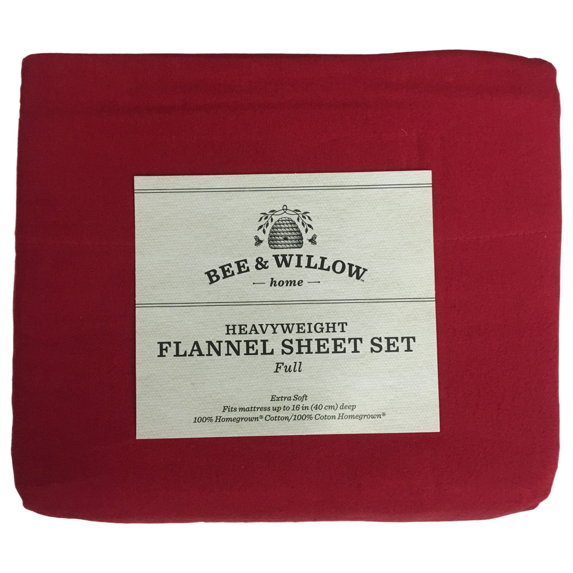 Red Flannel Sheet Set 
