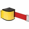 Lavi Industries 50-3016M-YL-18-RD Quick Mount Safety Barricade, 18 ft. Retractable Belt Extension - Yellow