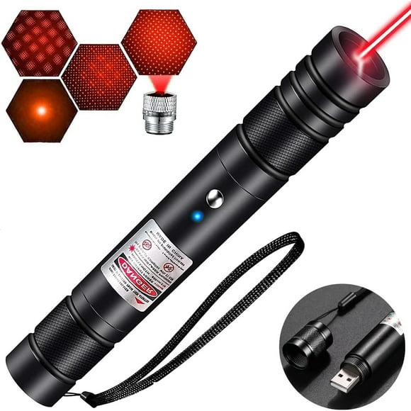 Red Laser Pointer High Power, High Power Laser Pointer Laser Pointer Pen,Red Lazer Pointer USB Rechargeable for Teaching HuntingOutdoor Astronomy flashlightsflashlights,BLACK