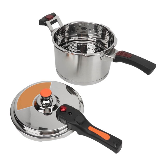 Olla a Presión de 80 Kpa Utensilios de Cocina de Acero Inoxidable de Cocción Rápida Diseño Multifuncional Amplia Compatibilidad Adecuada para Cocinar Durante Mucho Tiempo ANGGREK Otros