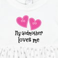 thumbnail image 4 of Inktastic My Godmother Loves Me Hearts Girls Baby Dress, 4 of 5