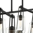 thumbnail image 6 of Possini Euro Design Wexford Black Island Linear Pendant Chandelier 36 1/2" Wide Modern Clear Glass 6-Light Fixture for Dining Room, 6 of 10