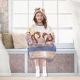 thumbnail image 7 of joogoo Wearable Blanket Hoodie Flamingos in Sunset for Flannel Sherpa Pocket 3-14 YR S, 7 of 7