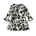 thumbnail image 2 of BAR III $79 Womens New 1168 Navy Floral Ruffled Bell Cuff Shift Dress XS B+B, 2 of 2