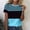 Light Blue, variant on ITSAME Womens Blouses, Short Sleeve Crewneck Striped Print Summer Fashion Casual T-Shirts Red Size 2XL