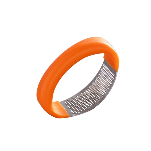 Soidarity Prensa de ajo de acero inoxidable para el hogar, picadora de ajo con mango manual, accesorio de cocina, naranja Kits de desorden para acampar Naranja