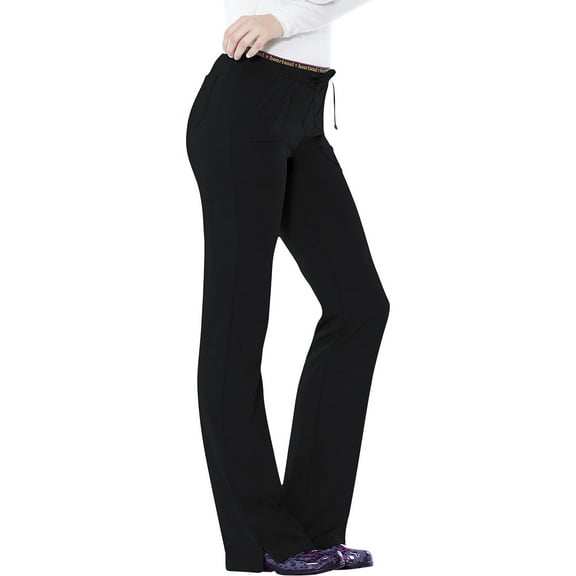 HeartSoul Break On Through Women Scrubs Pant Low Rise Drawstring 20110 Black
