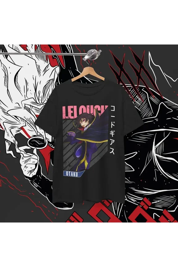 Anime Lelouch T Shirt Size S - 5Xl Black Size S - 5XL V1