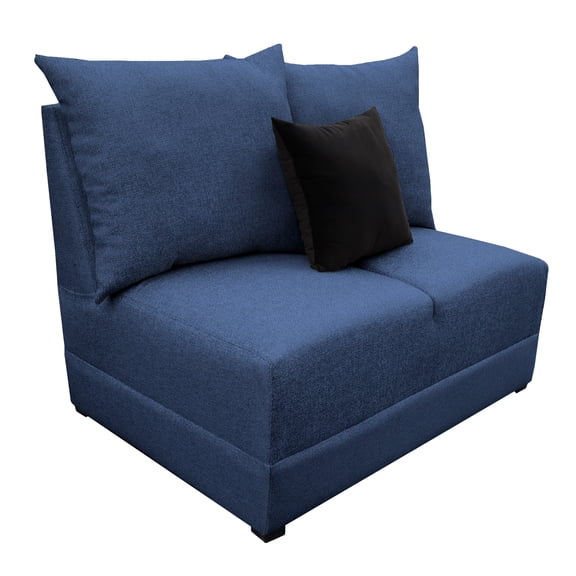 Love Seat El Bazar Store Orlando Azul marino Tela Lino nacional, Sillon 2 plazas, Modular
