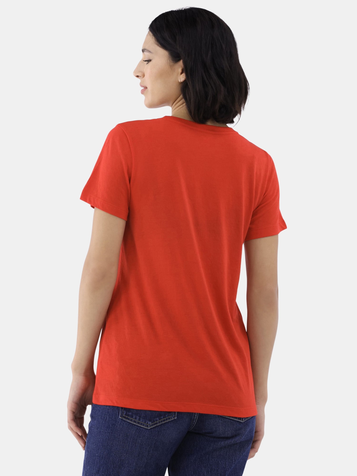 Women's Christmas Crew Shirt - 'Merry & Bright' Christmas Lights Graphic Tee, Short Sleeve, Size X-Large (Green)