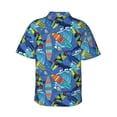 thumbnail image 3 of Balery Hawaiian Style Print Men's Hawaiian Shirts Short Sleeve Beach Shirt Relaxed Fit Vacation Button Down Shirts-XX-Large, 3 of 9