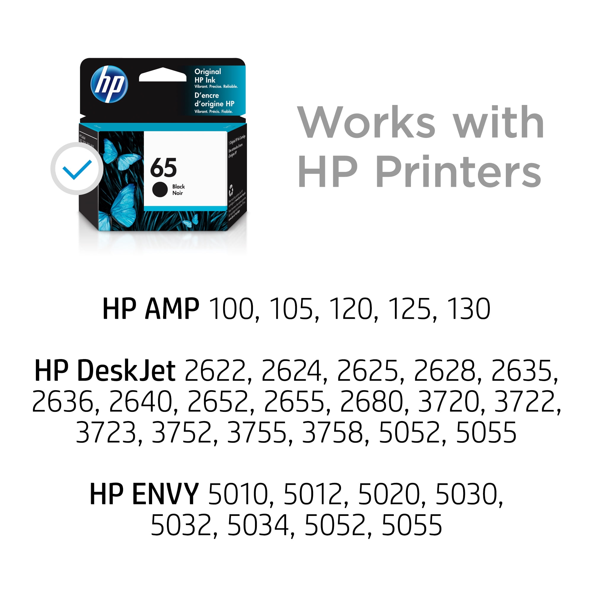 HP 65 Black Ink Cartridge (N9K02AN)