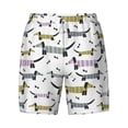 thumbnail image 4 of Lsque Mens Swim Trunks Dachshund Dog Puppy Pattern - Bathing Suit Compression Liner - Beach Swim Shorts Swimwear - (S-3XL) - Stretch Quick Dry -XX-Large, 4 of 9