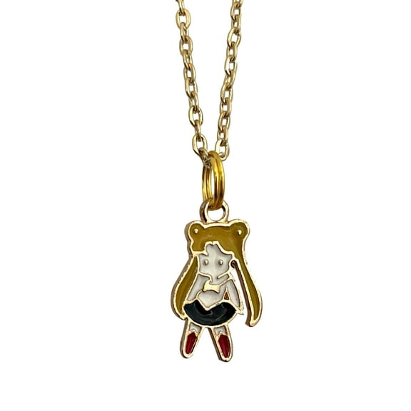 Sailor Moon Necklace Enamel Metal Charm Pendant